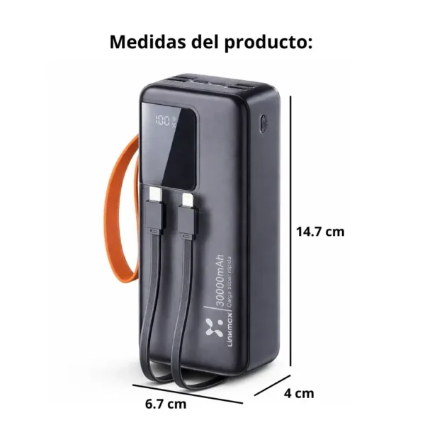 345 04 Power Bank 30000 mAh con Carga Rápida - LK-345