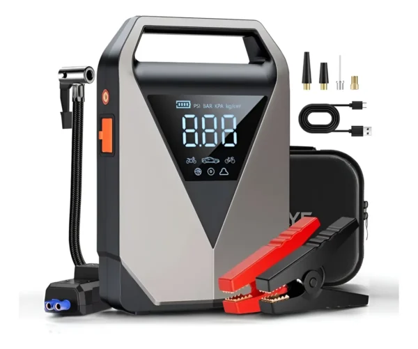 Arrancador Pro 4 en 1 + Compresor 150 PSI y Batería 10 000 mAh