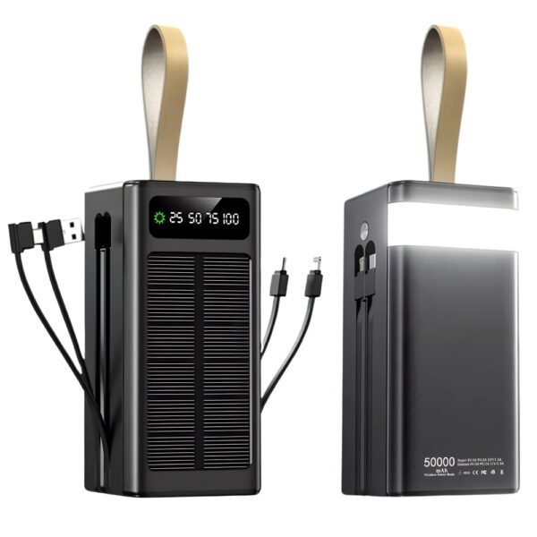Power Bank Solar 50000 mAh con Carga Rápida - LK-551
