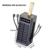 Power Bank Solar 50000 mAh con Carga Rápida - LK-551