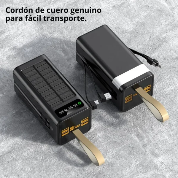 Power Bank Solar 50000 mAh con Carga Rápida - LK-551