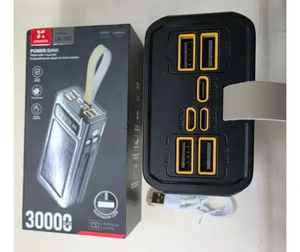 lk 350 01 Power Bank Solar 30 000 mAh con Carga Rápida - LK-350