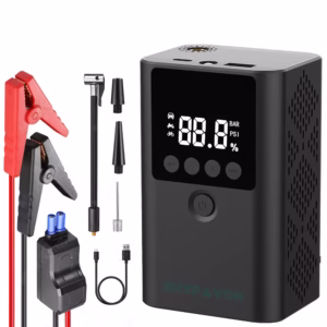 221021212 Arrancador Portátil e Inflador 12 000 mAh – Arranque de Emergencia + Compresor de Aire para Auto