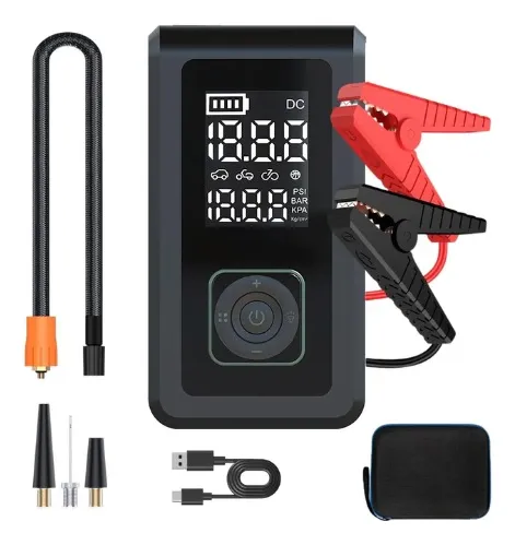 Arrancador y Compresor Portátil 5 en 1 | 1000A + Inflador 150 PSI + Power Bank / 15 000 mAh