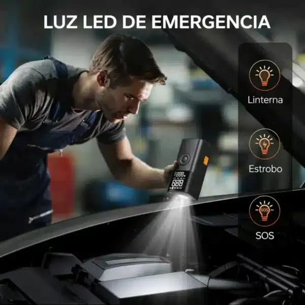 Arrancador Portátil 5 En 1 12000 mAh