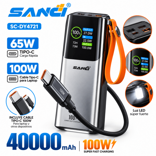 Power Bank 40,000 mAh – 100W SC-DY4731